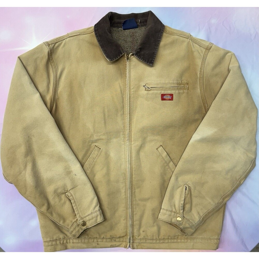 Vintage Dickies Blanket Lined Mens Duck Canvas Workwear Jacket Size XL Tall